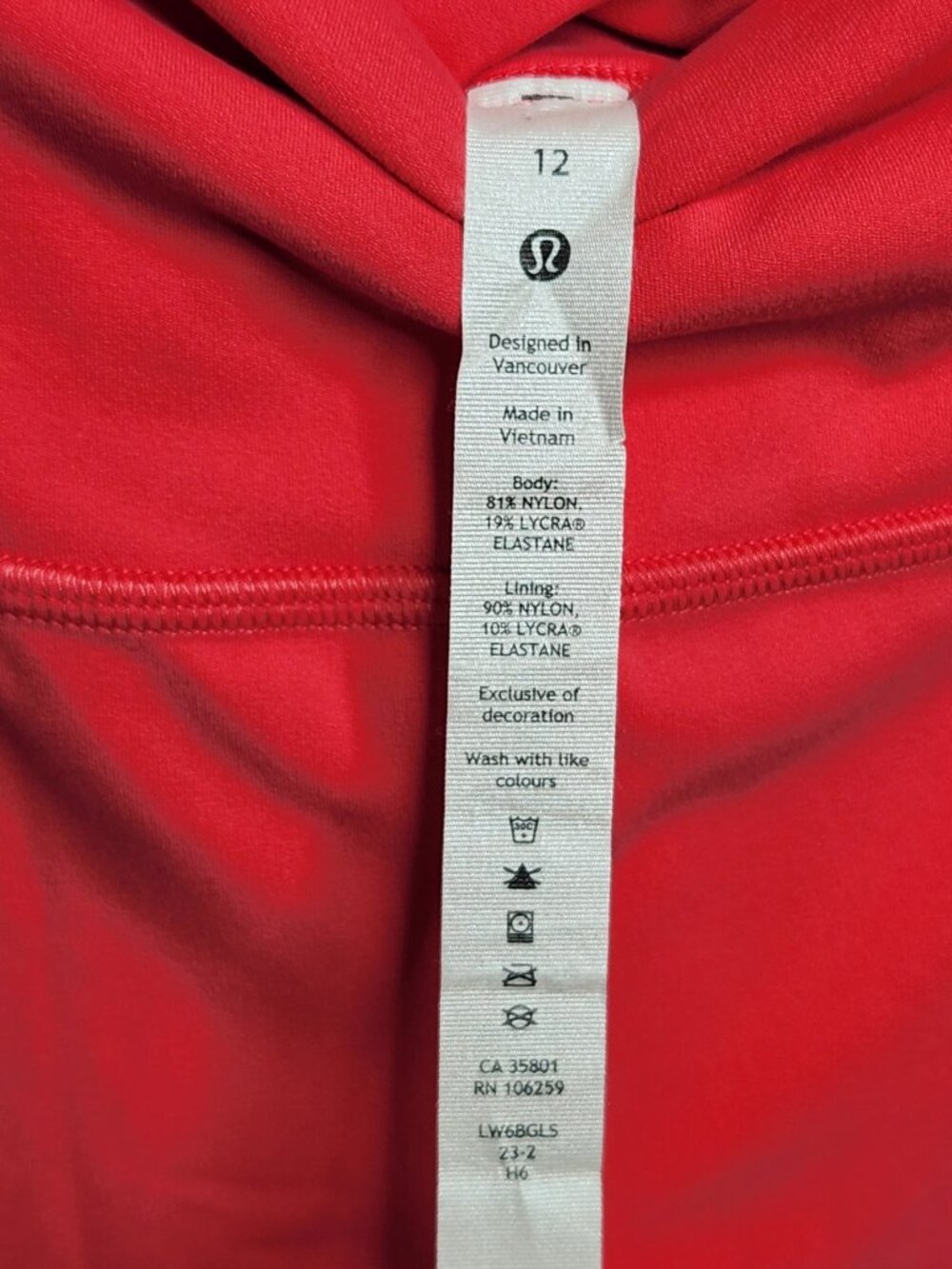 Lululemon Align High-Rise Cropped Leggings Coral Pink Size 12 - Picture 4 of 7